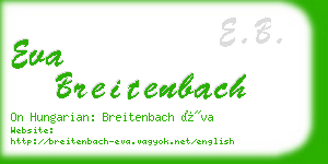 eva breitenbach business card